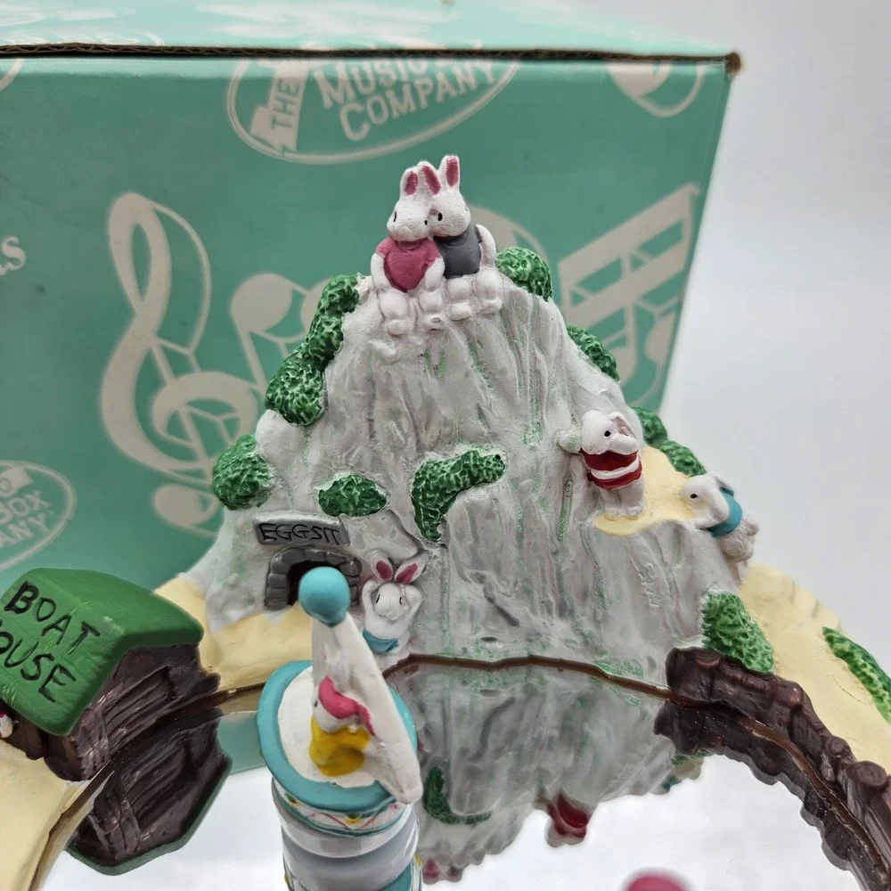 San Francisco Music Box Company Easter Bunny Bay Eggcup Regatta Magnetic Twirly